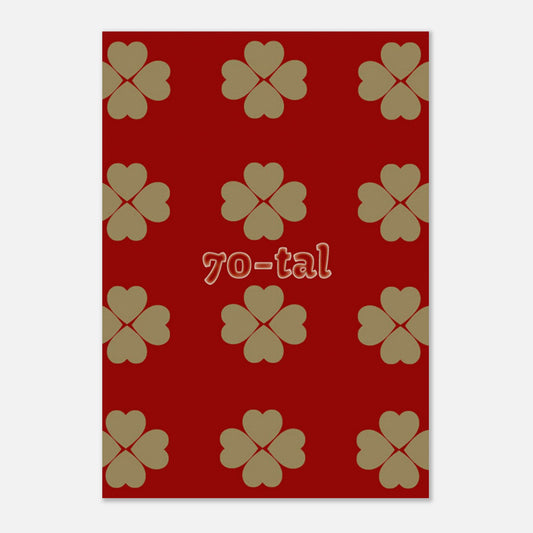 Illustration av hjärtmönster från 70-talet