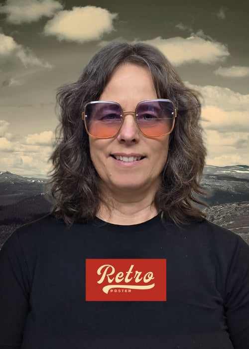 Porträtt av Katarina Hjertstedt på Retroposter