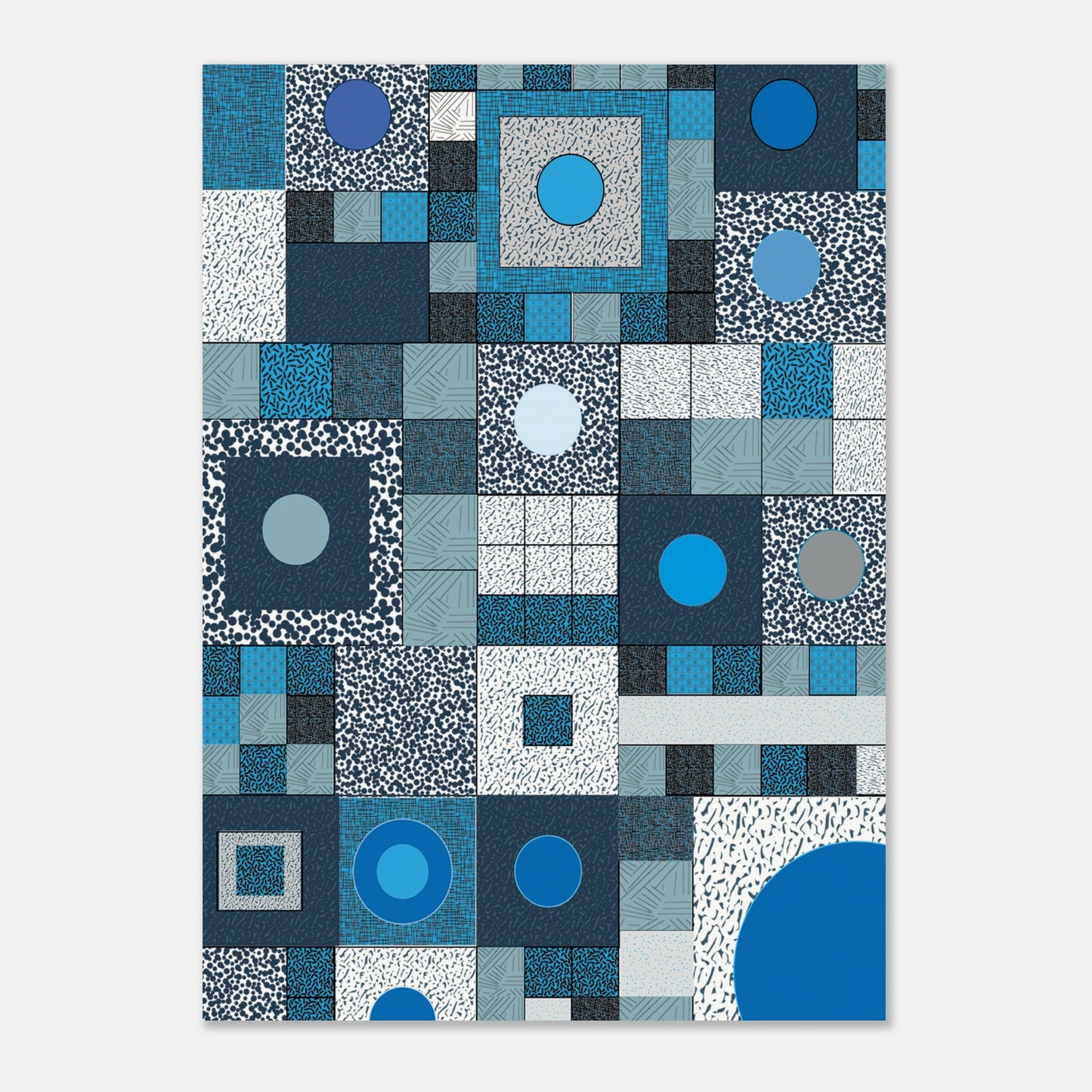 Illustration av blått kakel från 70-talet