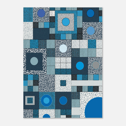 Illustration av blått kakel från 70-talet