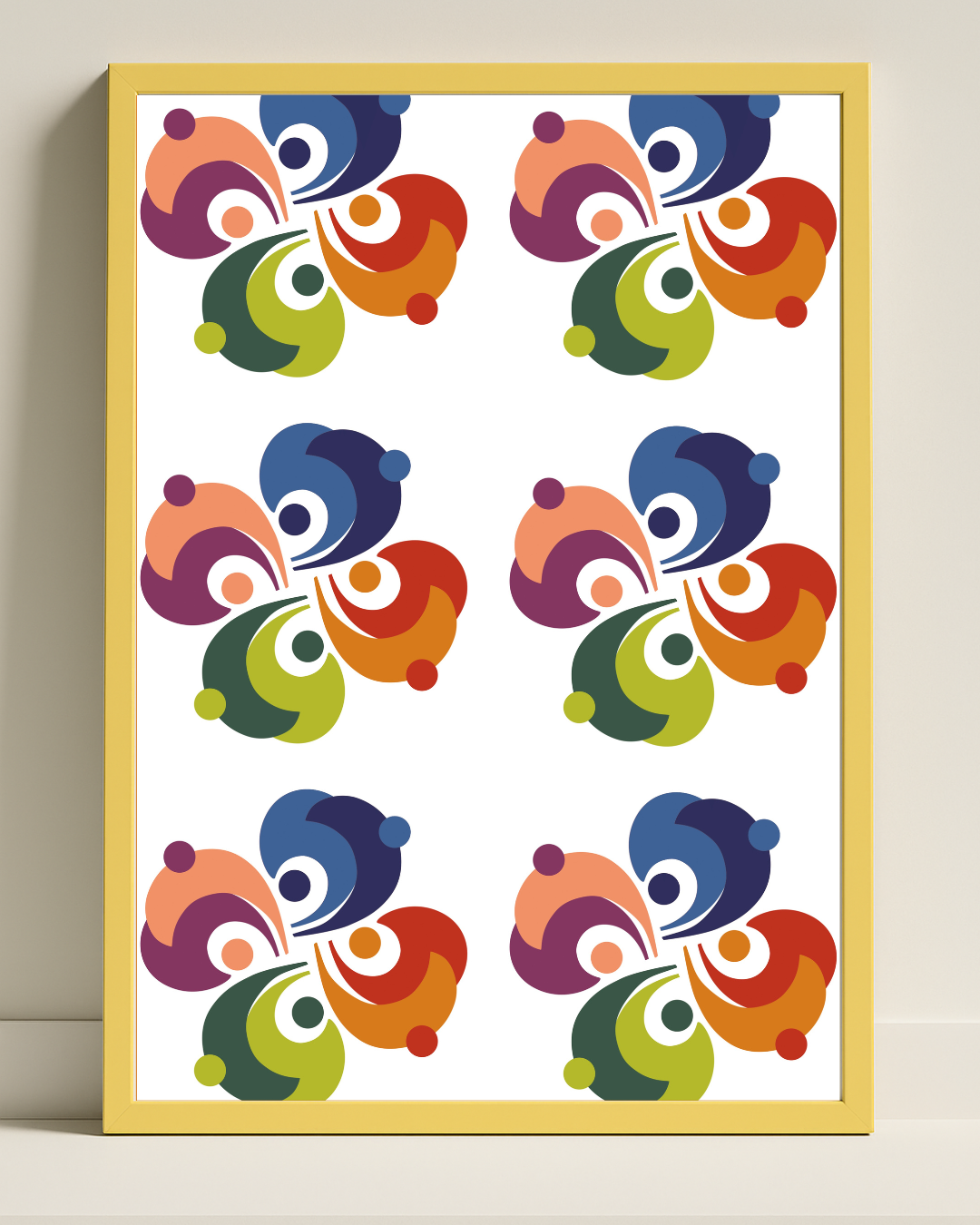 Illustration av ett burklock från 70-talet i vit basnyans