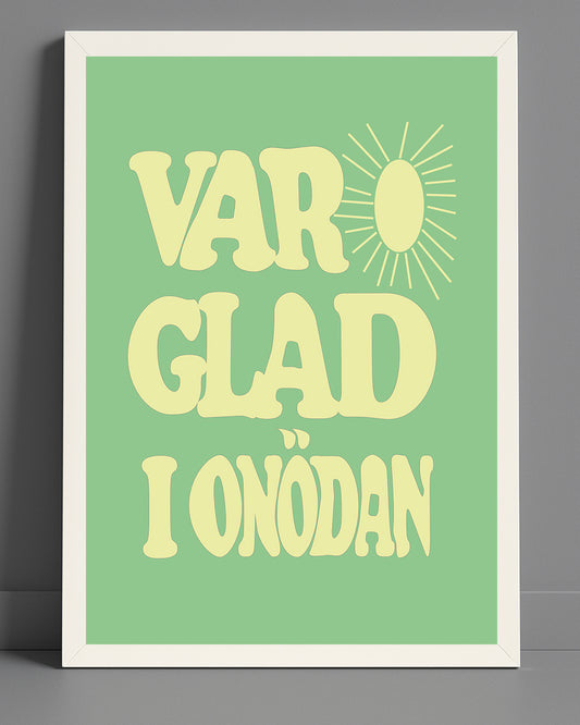 Var glad i onödan - Retroposter