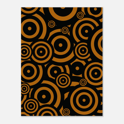 Illustration av cirlar i orange och svart