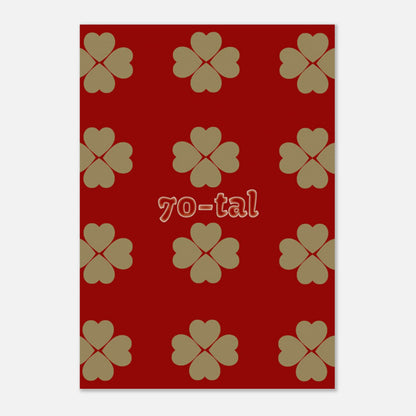 Illustration av hjärtmönster från 70-talet