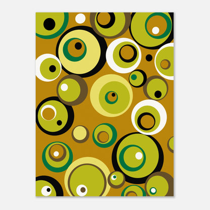 Illustration av typiska 70-tals popcirklar 