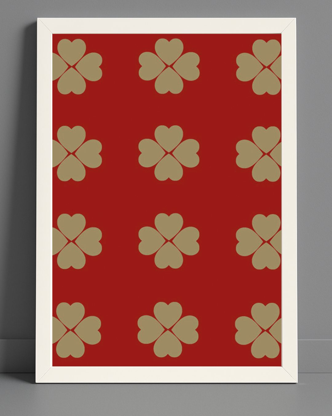 Illustration av hjärtan med vit ram