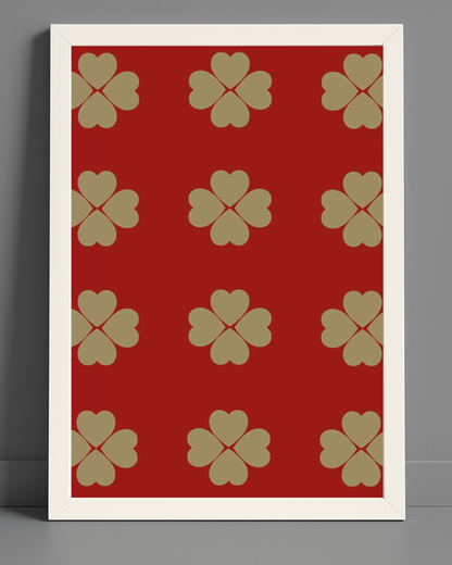 Illustration av hjärtan med vit ram