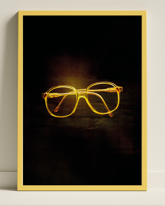 Retro poster med 70-talsglasögon