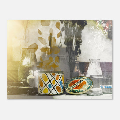 Retro poster med kaffeburk Isaksons LyxMocca från 70-talet.